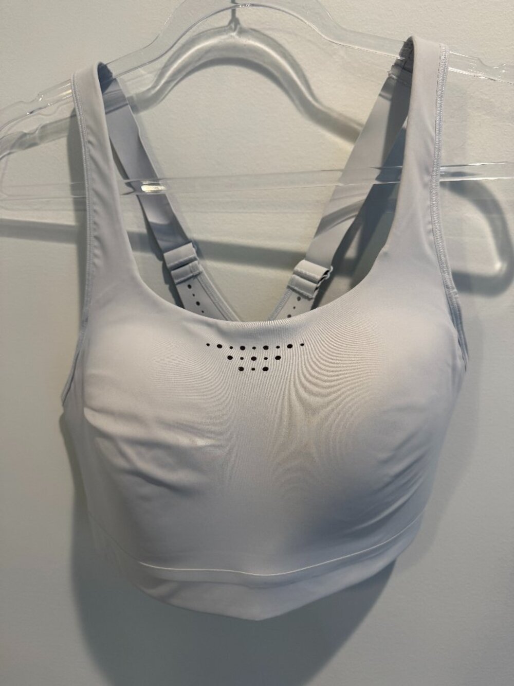 • Athleta Phenomena High Impact Sports Bra Light Grey 36D EUC